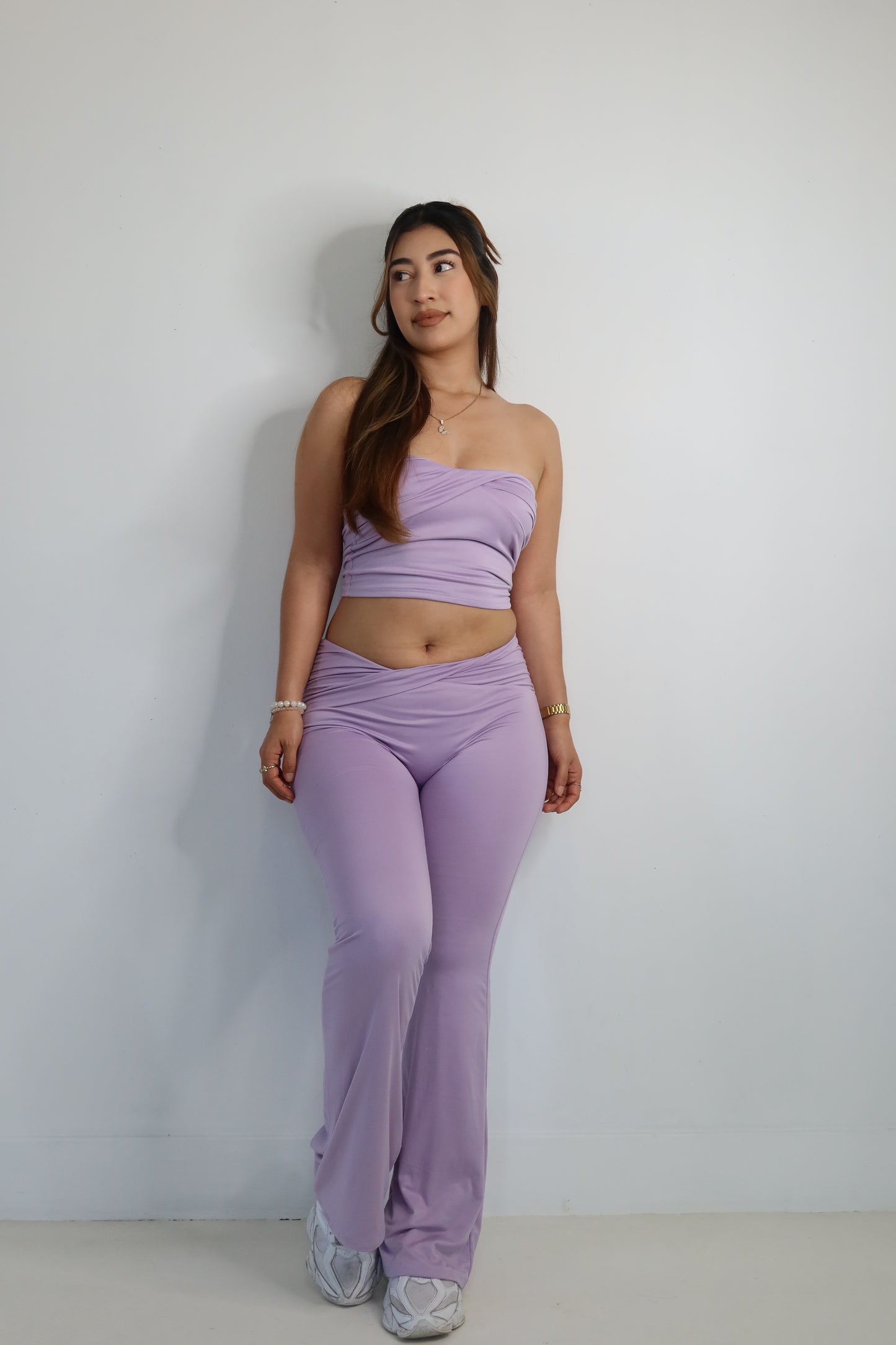 Two piece flare set (lilac)