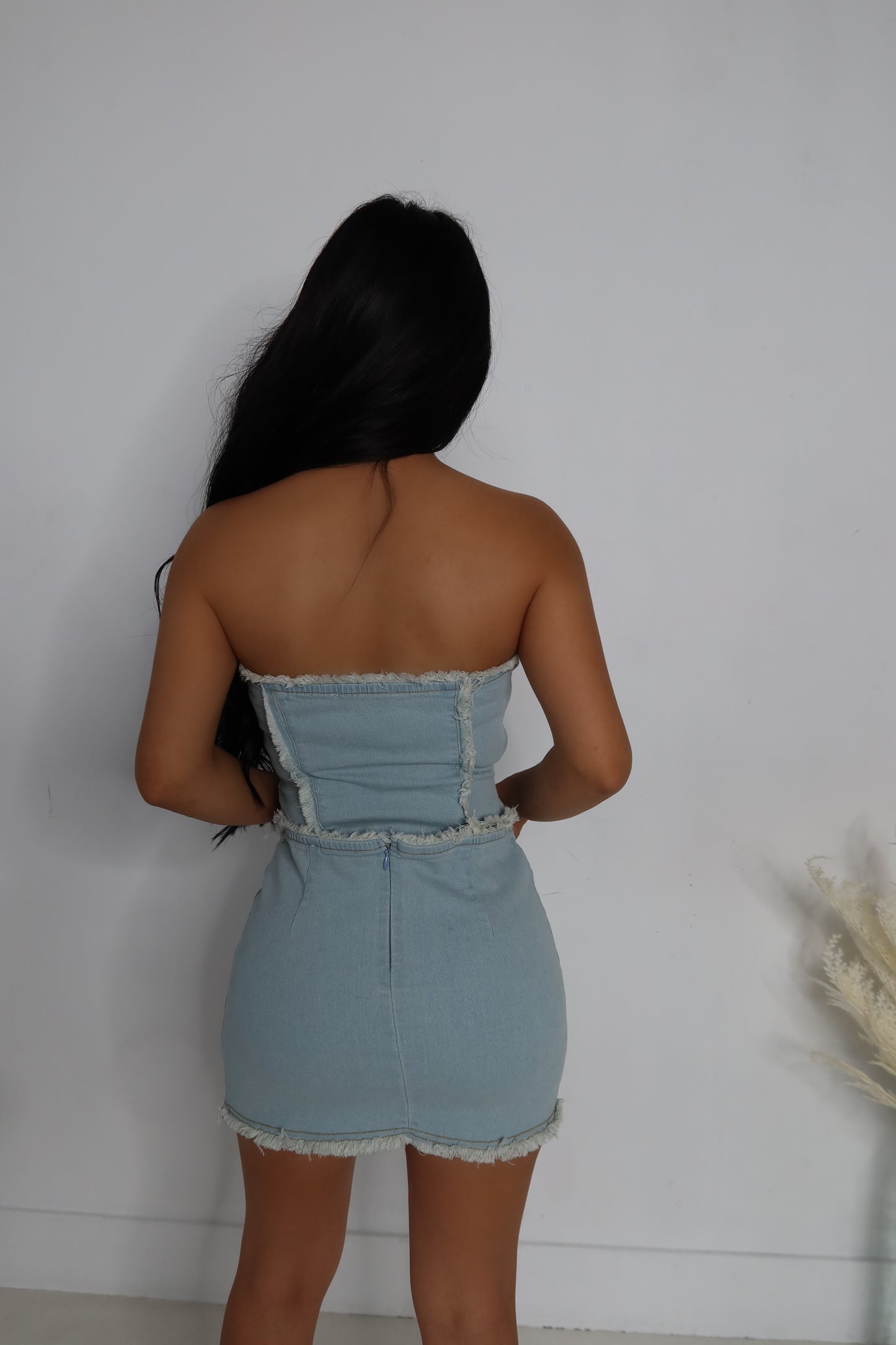 Denim skirt set