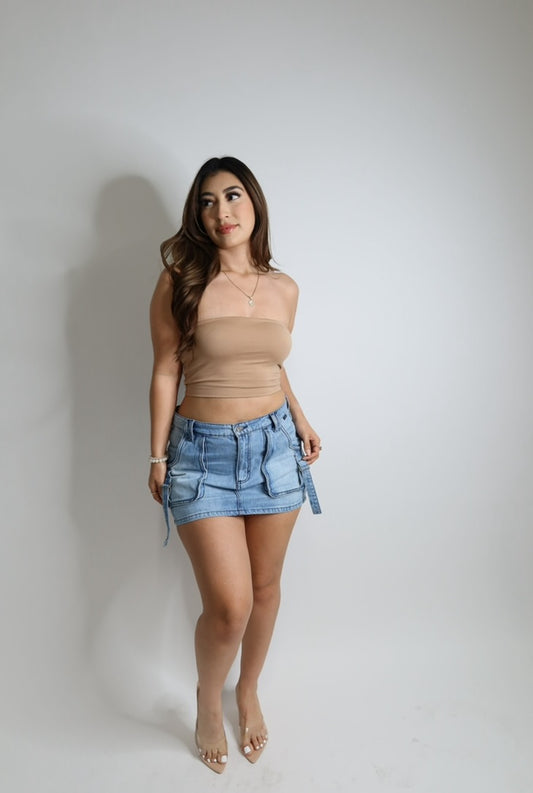 Cargo mini skirt